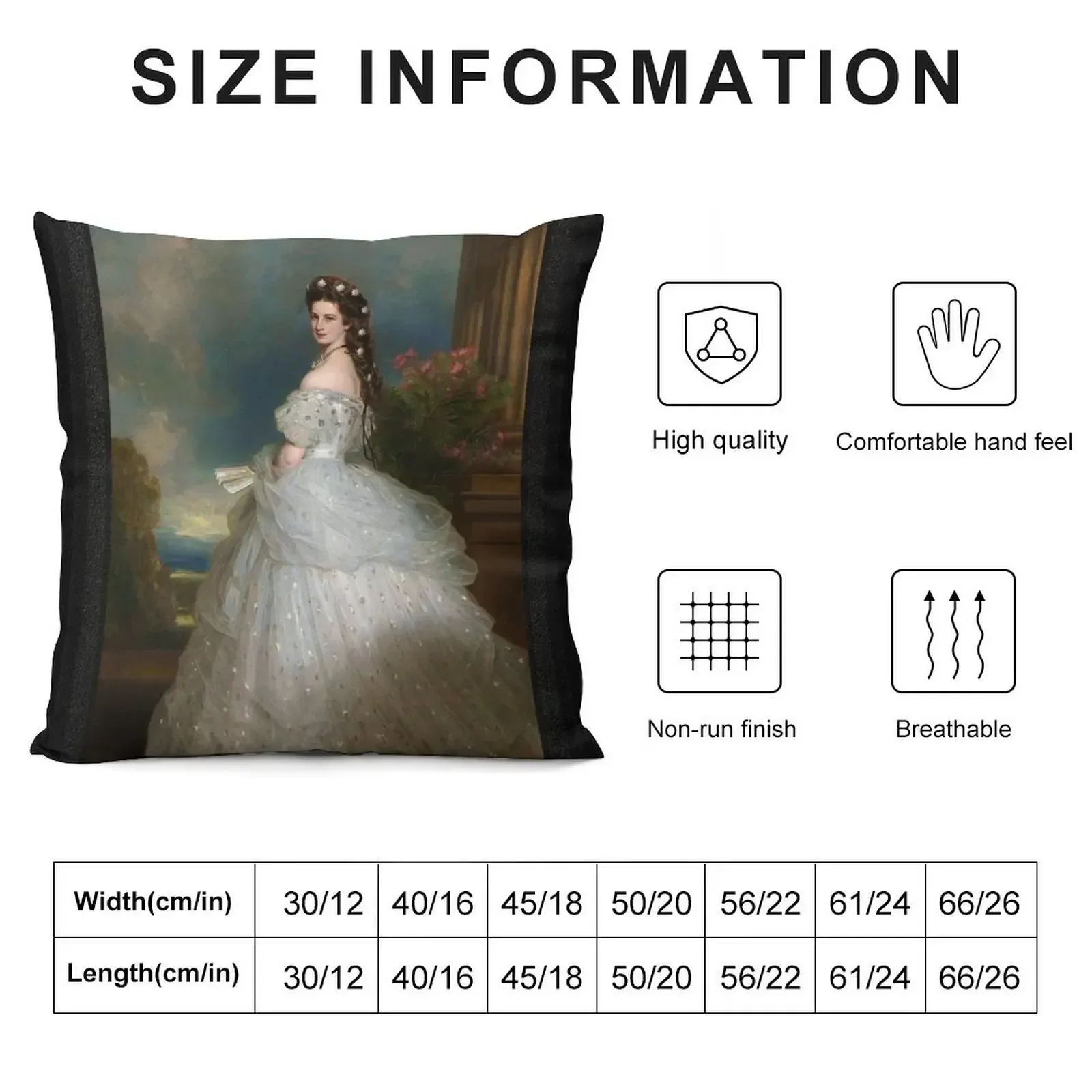 Portrait Of Empress Elisabeth of Austria by Franz Xaver Winterhalter Throw Pillow Pillows Aesthetic Throw Pillow Covers pillow