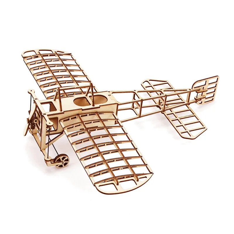 DELAM-Wooden Simulation Airplane Model Light Wood Airplane Assembly Three-Dimensional Educational Wooden