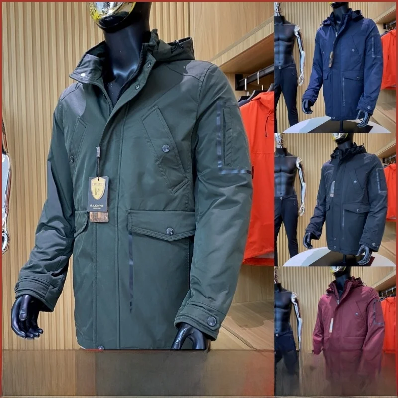

Тяжелая мужская парка, теплая ветрозащитная куртка большого размера из хлопка, подставка, молодежная модная повседневная одежда, происхождение в Китае