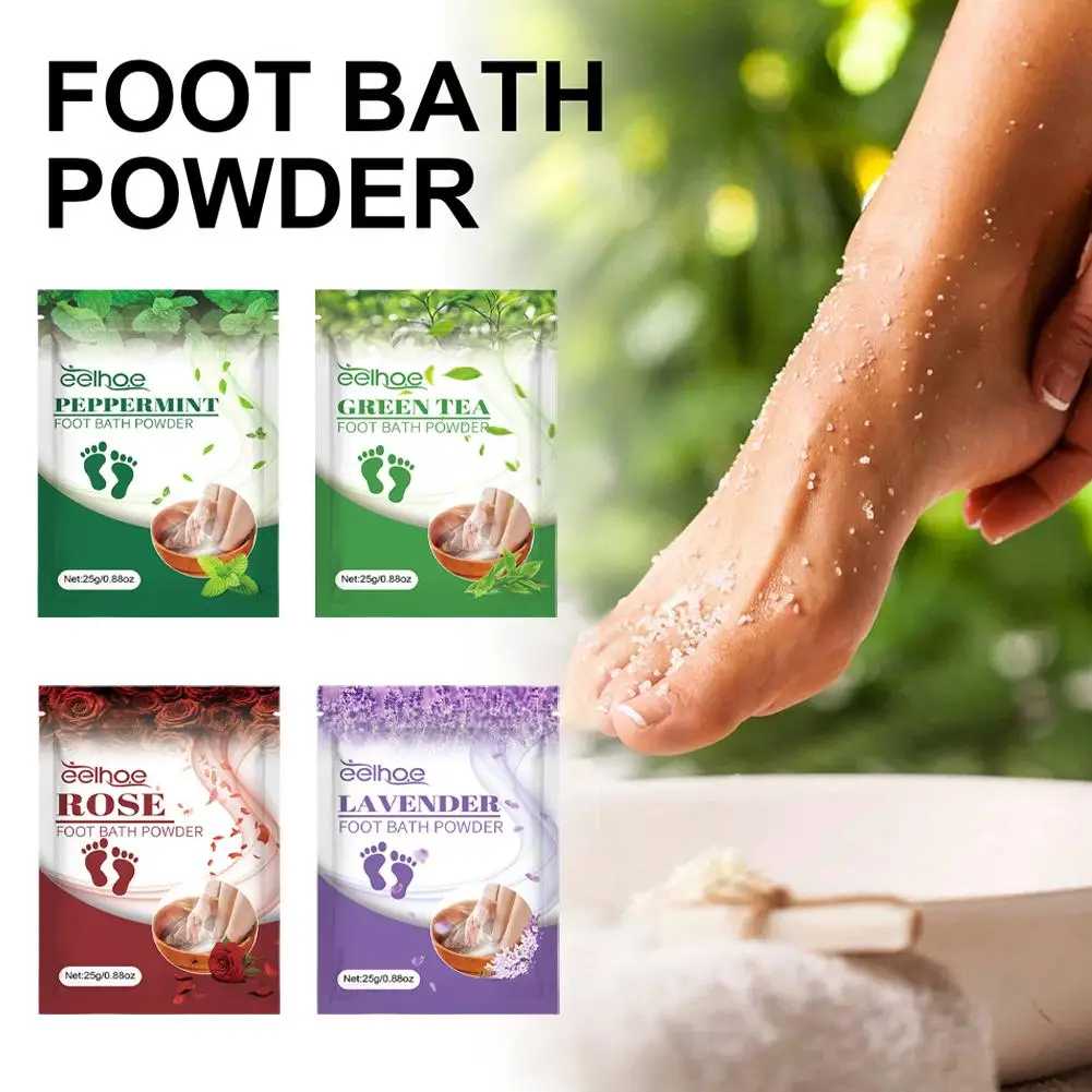 Foot Bath Powder Crystal Foot Moisturizer Relax Leg Warm Salt Detox Muscles Exfoliation Bath Soak Pedicure Care Spa Up Skin Q2v1