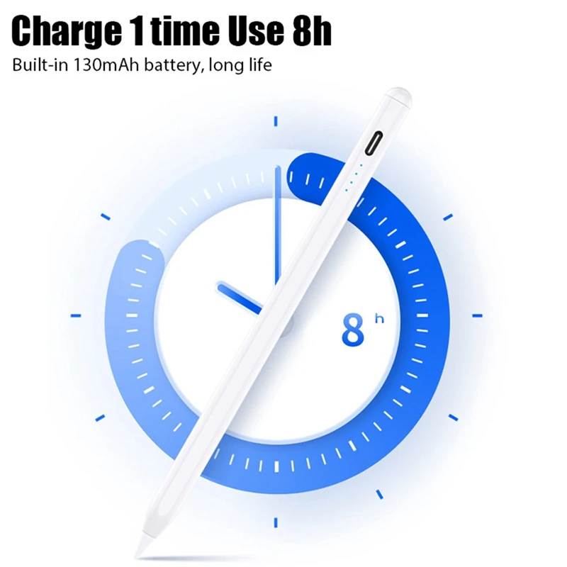 Universal Active Stylus ปากกาสําหรับ Android IOS Windows Touch ปากกาสําหรับ Ipad/Apple/ดินสอ/Huawei/Lenovo/Samsung แท็บเล็ตปากกาสีขาว