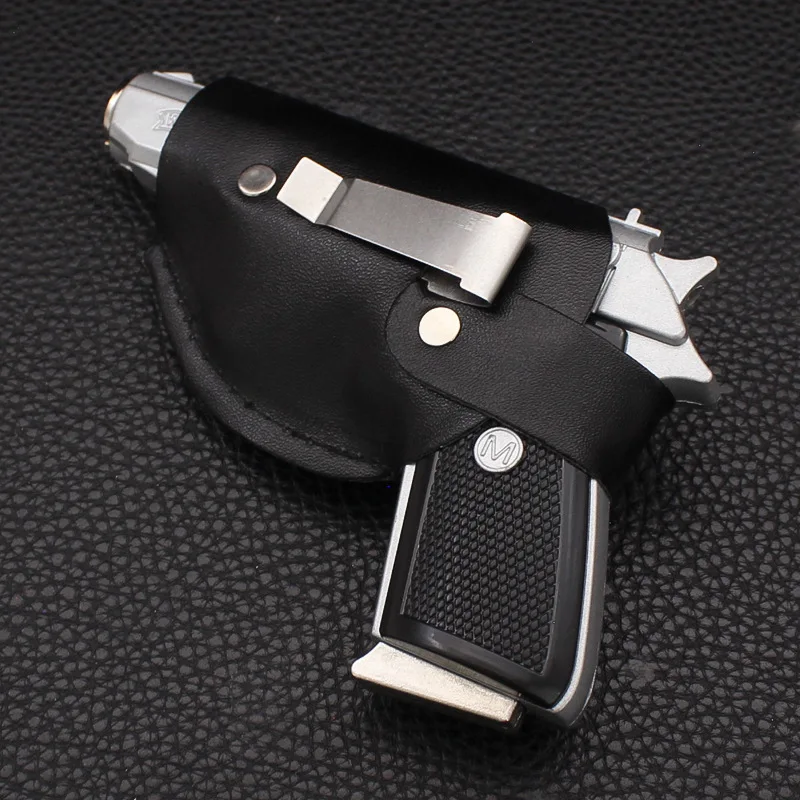 

Windproof Straight Fire Portable Metal Gun-Shaped Lighter - Inflatable, Ideal Gift for Men and Women