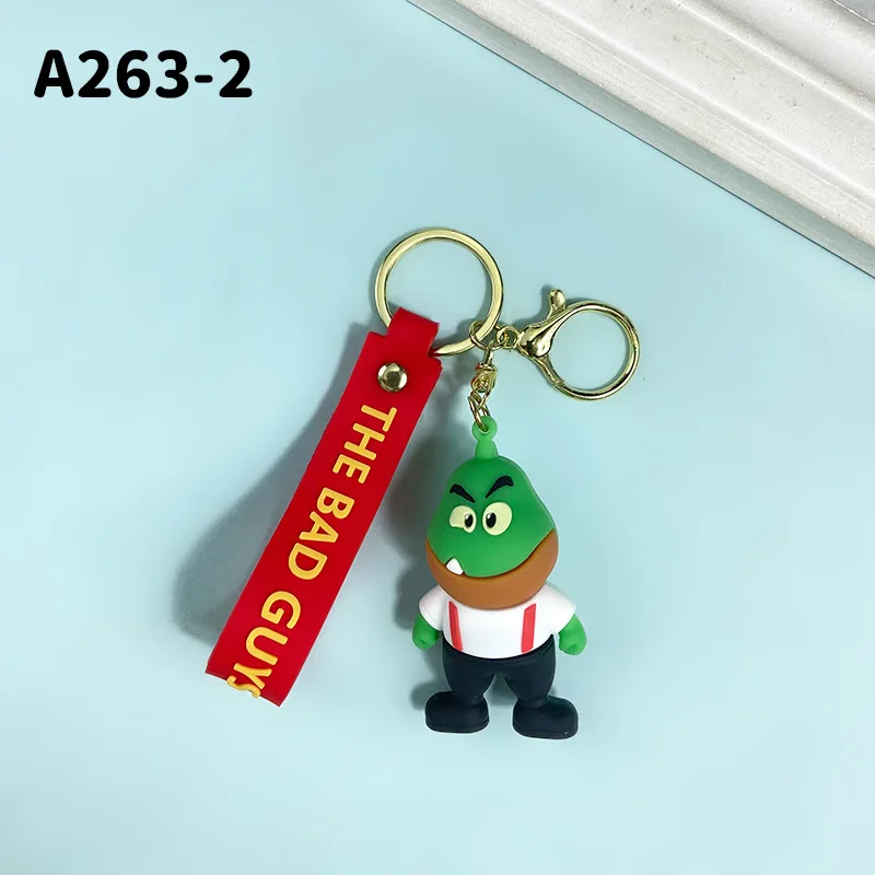 أنيمي الأشرار الشكل المفاتيح لطيف السيد وولف والسيد البيرانا ثلاثية الأبعاد دمية المدرسية قلادة موضة كيرينغ مجوهرات لعبة أطفال هدية