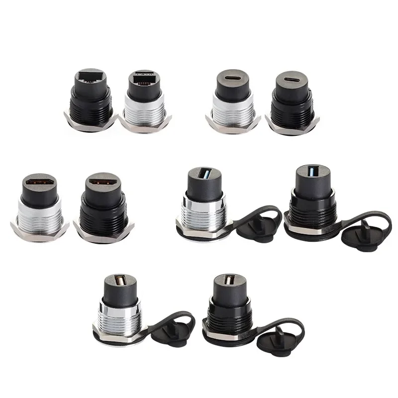 USB 2.0 USB 3.0 RJ45 TYPE-C موصل أنثى إلى أنثى شفة المقبس وحدة 6U اتصالات مطلية بالذهب نقل مستقر