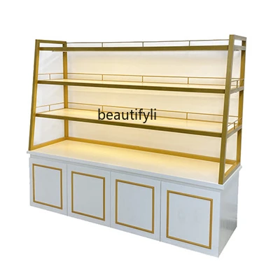 Customized Bread Counter Display Cabinet Cake Pastry Shop Baking Side Island Dry Point Cabinet Display Rack Cabinet