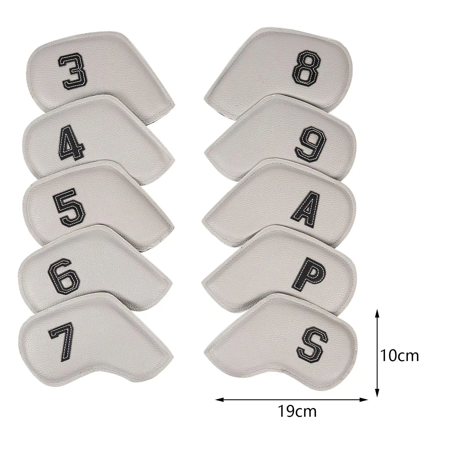 10x Golf Iron Head Covers Trendy Embroidered Anti Scratch Waterproof Golf Club Protectors Golf Iron Headcovers Golf Accessories