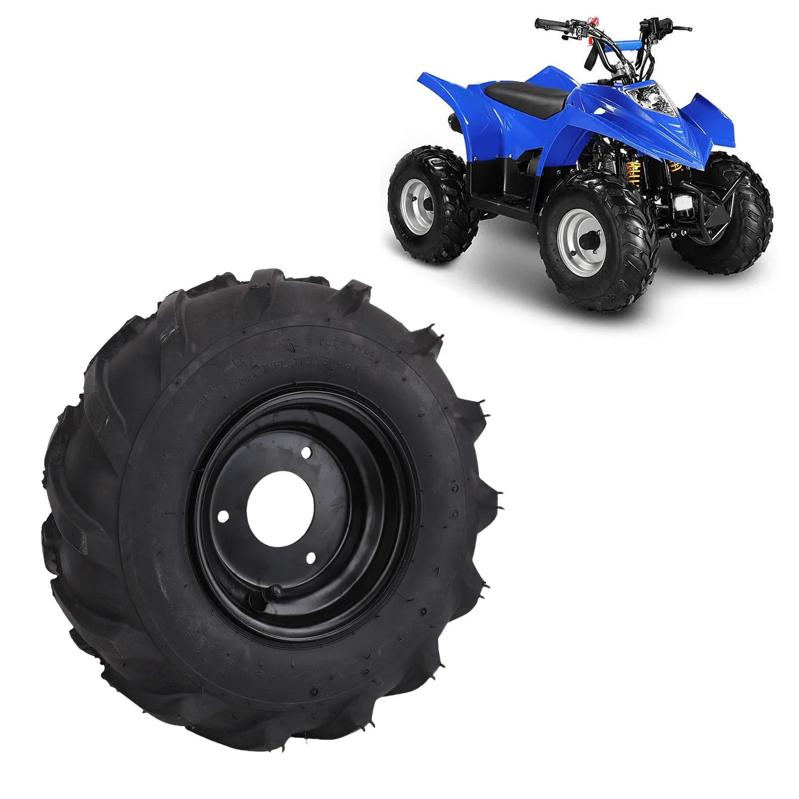 

New Go Kart Tire Advanced Shoulder Traction Technology Rubber Puncture Proof Lawn Mower Tire Assembly Abrasion Proof for Cart