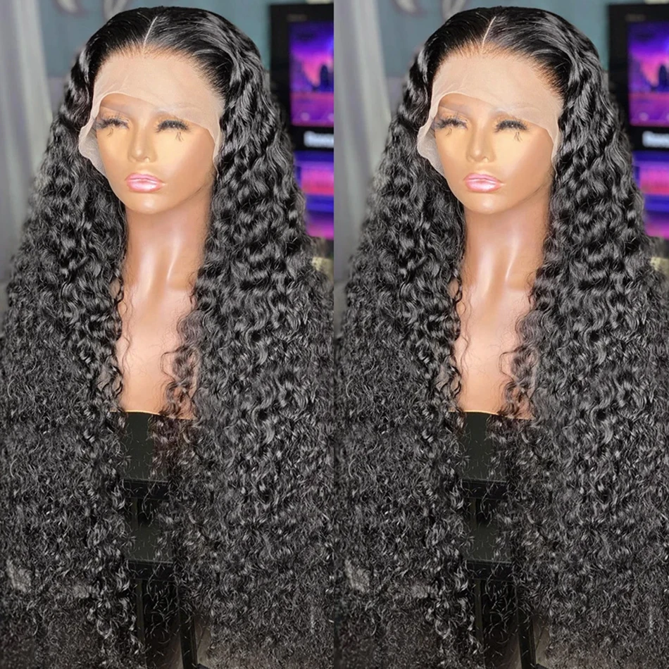 200% Loose Deep Wave 13x4 HD Transparent Lace Frontal  Wig 30 Inch Curly 5x5 Glueless Closure Wigs Human Hair For Women