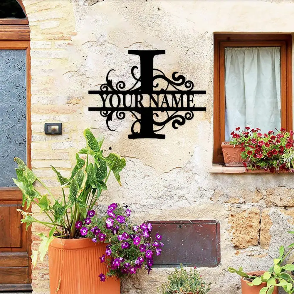 

Family Name Sign Eye-catching Weather Resistant Fine Workmanship Farmhouse Front Door Porch Letter Sign Indoor