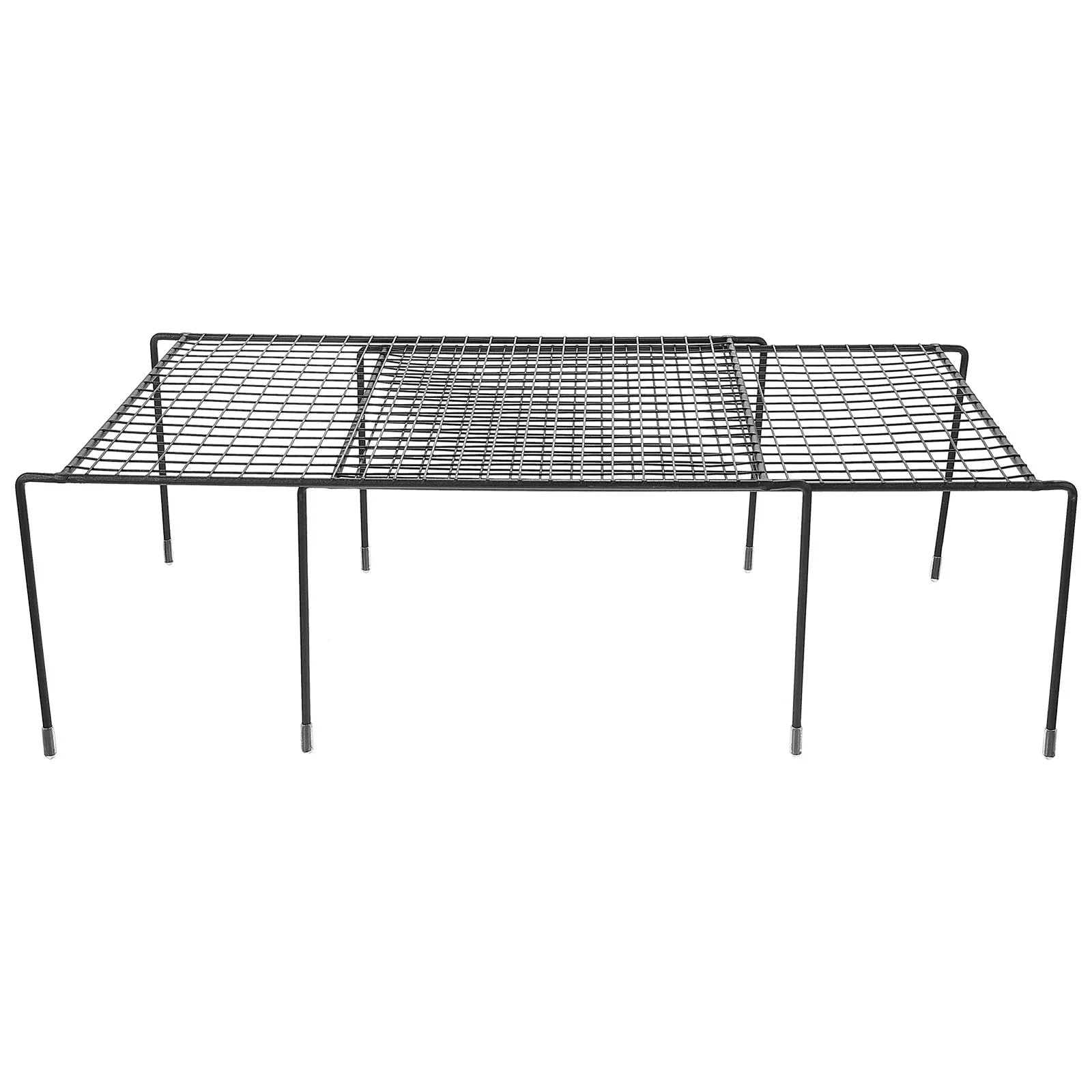 

1 комплект выдвижной 2-уровневой кухонной полки-органайзера для экономии места в шкафу, для хранения специй, косметики, приправ, железная полка