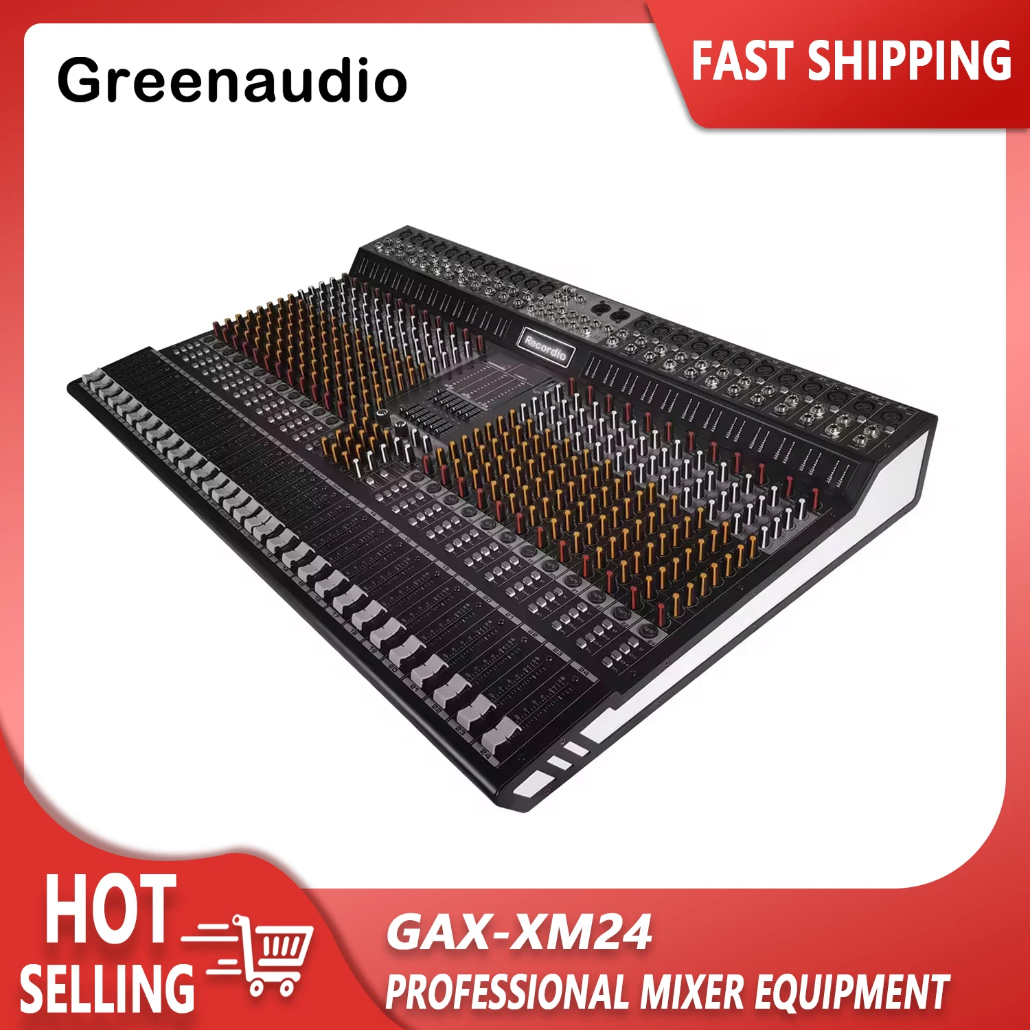 GAX-XM24 Green Audio Professional 24-channels USB Audio Mixer with AUX Recording Stage DJ Audio Console Mixer