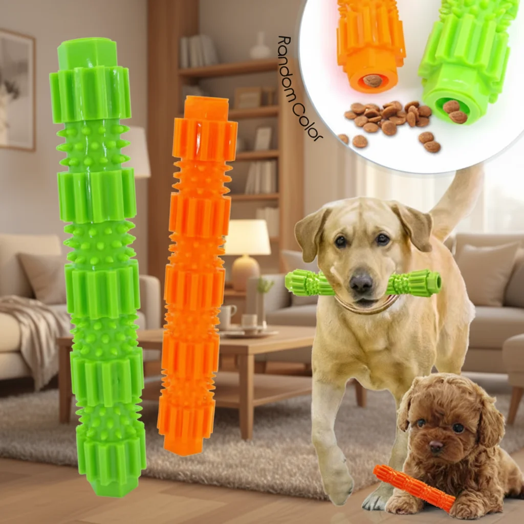 Hundespielzeug, unzerstörbares Kauspielzeug für Hunde für aggressive Kauer, Leckerli, Abgabe von Gummi-Zähnen, Reinigung, Quietschendes Gummi-Hundespielzeug