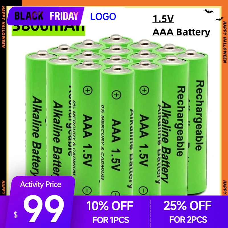 1.5V AAA 3800mAh rechargeable battery AAA alkaline suitable for flashlight mouse clock remote control etc + charger