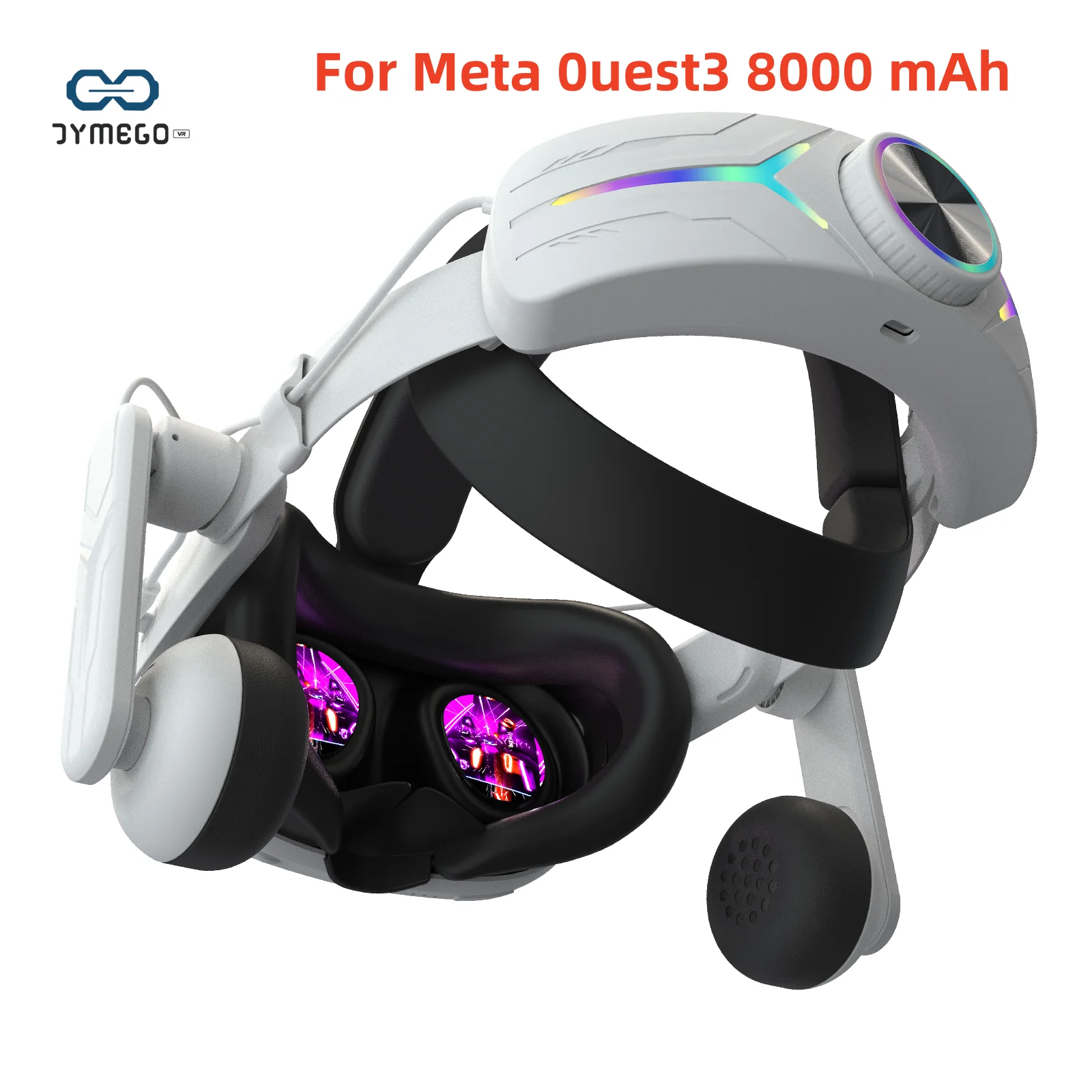 RGB Electricity King Model Head Strap for Meta Quest3/3S VR Accessory - Enhanced Comfort And Support Headset Strap