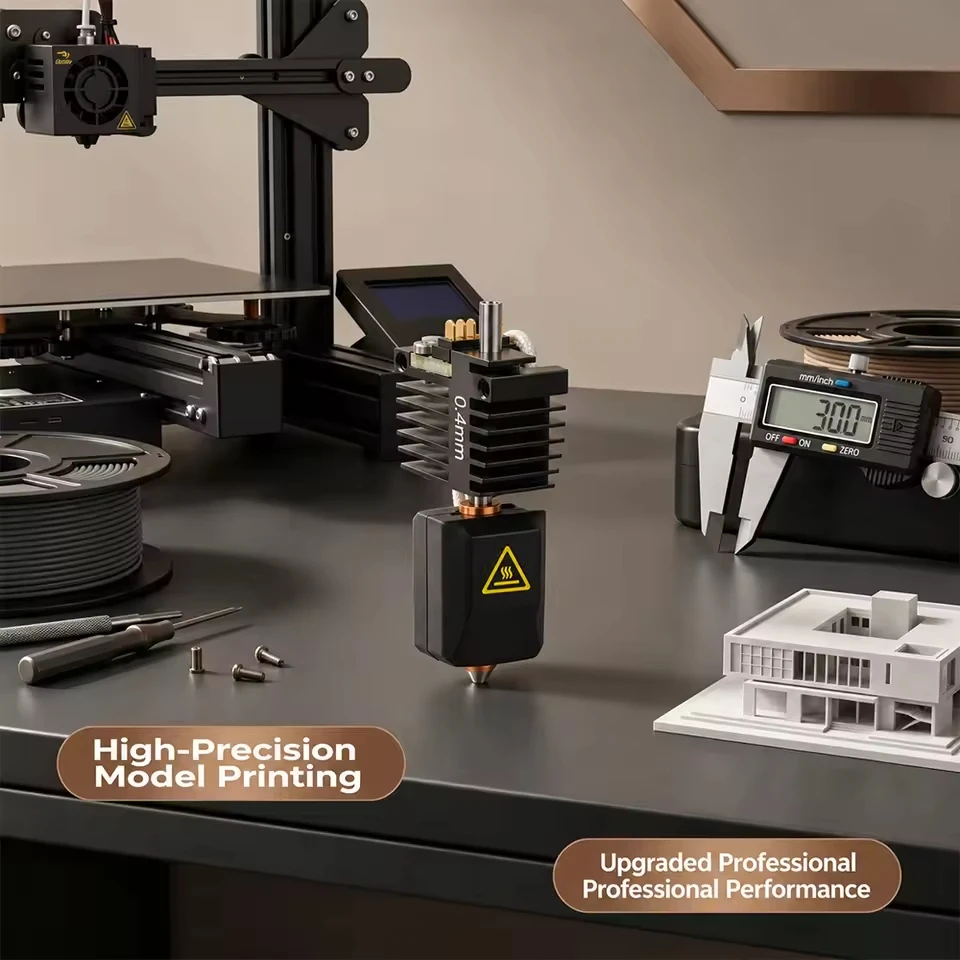 Für Flashforge Creator 5 5 Pro Hotend-Kits, Ganzmetall-Hot-End-Baugruppe, gehärtete Stahldüse 0,25 0,4 0,6 0,8 mm für Creator 5 Pro – Detail 5