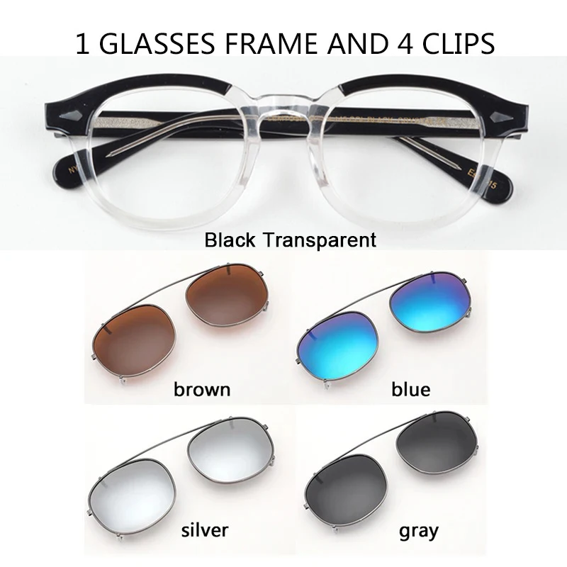 Runde Clip auf Sonnenbrille Frauen Polarisierte Linse UV400 Mann Johnny Depp Lemtosh Sonnenbrille Luxus Marke Vintage Schutzbrillen – Detail 20