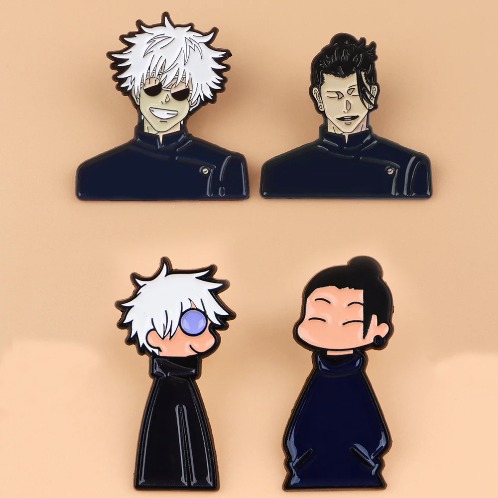 4pcs/set Creative Anime Jujutsu Brooch Cute Gojo Satoru Itad