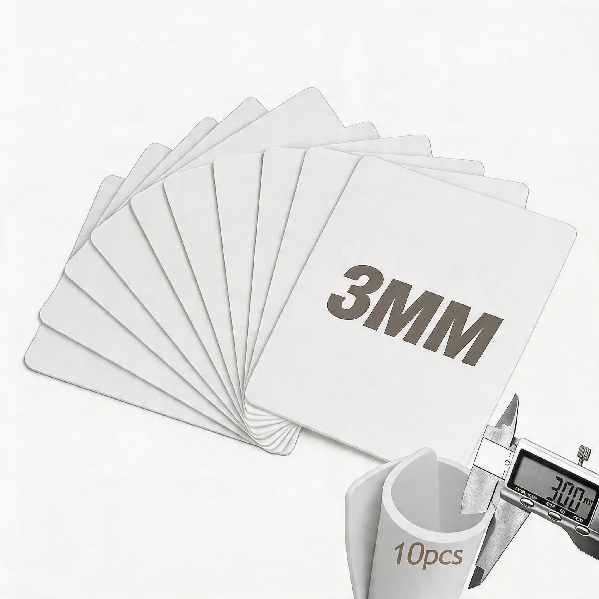 Narkasy  3MM 15/10/5/3/1PCS Tattoo Practice Skin Blank Double Sides Silicone Microblading Eyebrow Permanent Makeup Practice Skin