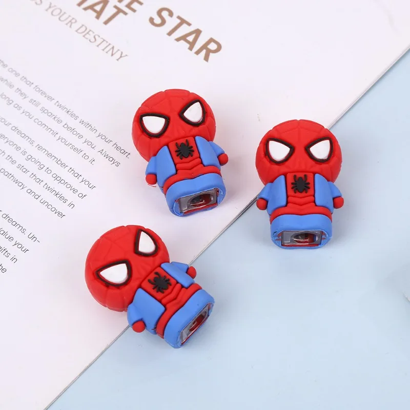 

Spider Man Pencil Sharpener Marvel Cartoon Cool Figures Creative PVC Soft Rubber Student Stationery Portable Desktop Ornament