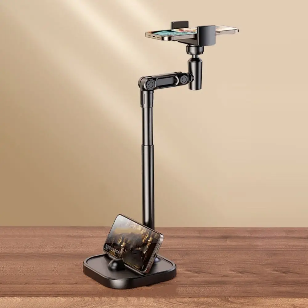 Телескопическая подставка для телефона 2 в 1, стабильная подставка, держатель для настольного телефона, портативный 360° °   Поворотный кронштейн для мобильного телефона Live Learning