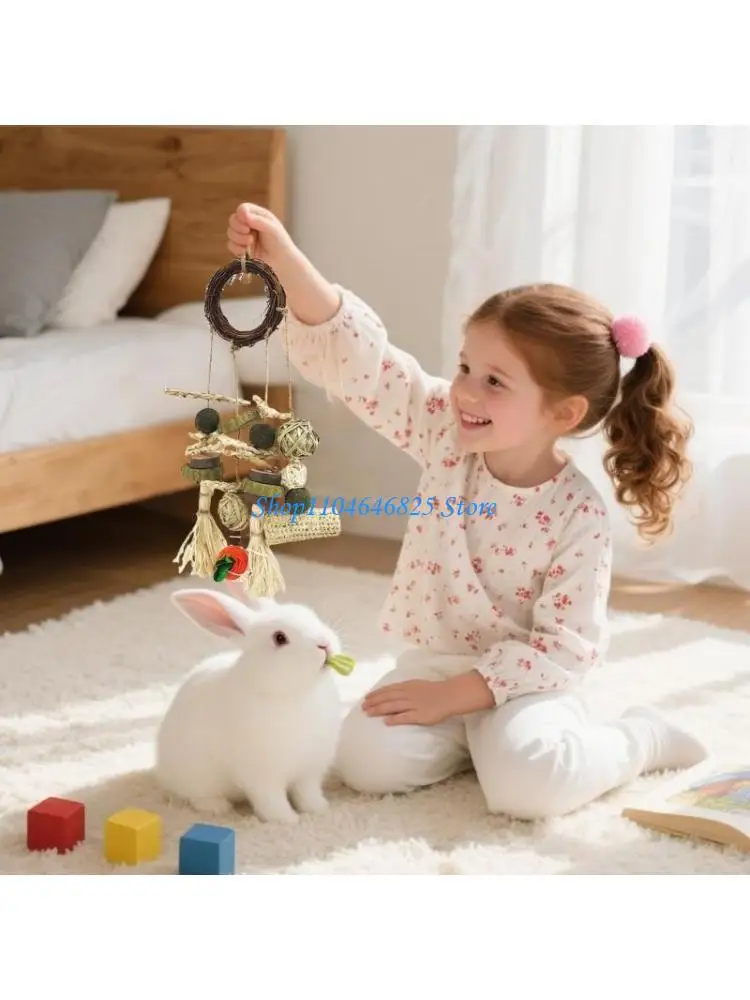 

Small Pet Chew Toy For Rabbit Hamster Biting Activity Parrot Entertainment
