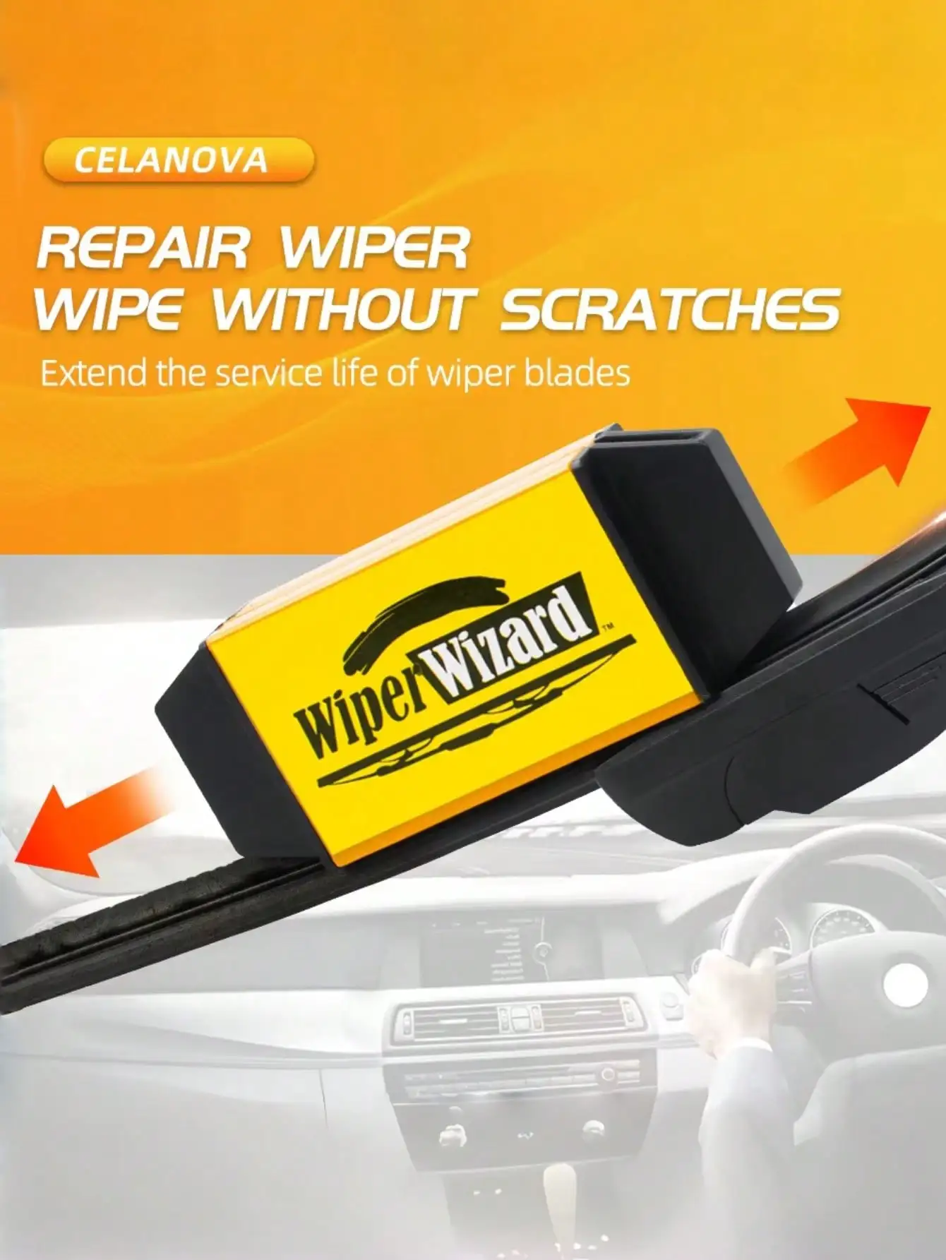 

3 шт./компл. инструмент для ремонта щетки стеклоочистителя автомобиля — встроенная абразивная подушечка и чистящая губка, универсальный, подходит для всех моделей автомобилей