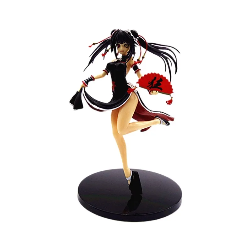 

21 см Date A Live - Kurumi Tokisaki In Qipao & Kimono, стоячая поза, аниме-фигурка, модель статуи, коллекция, украшение для рабочего стола, игрушки