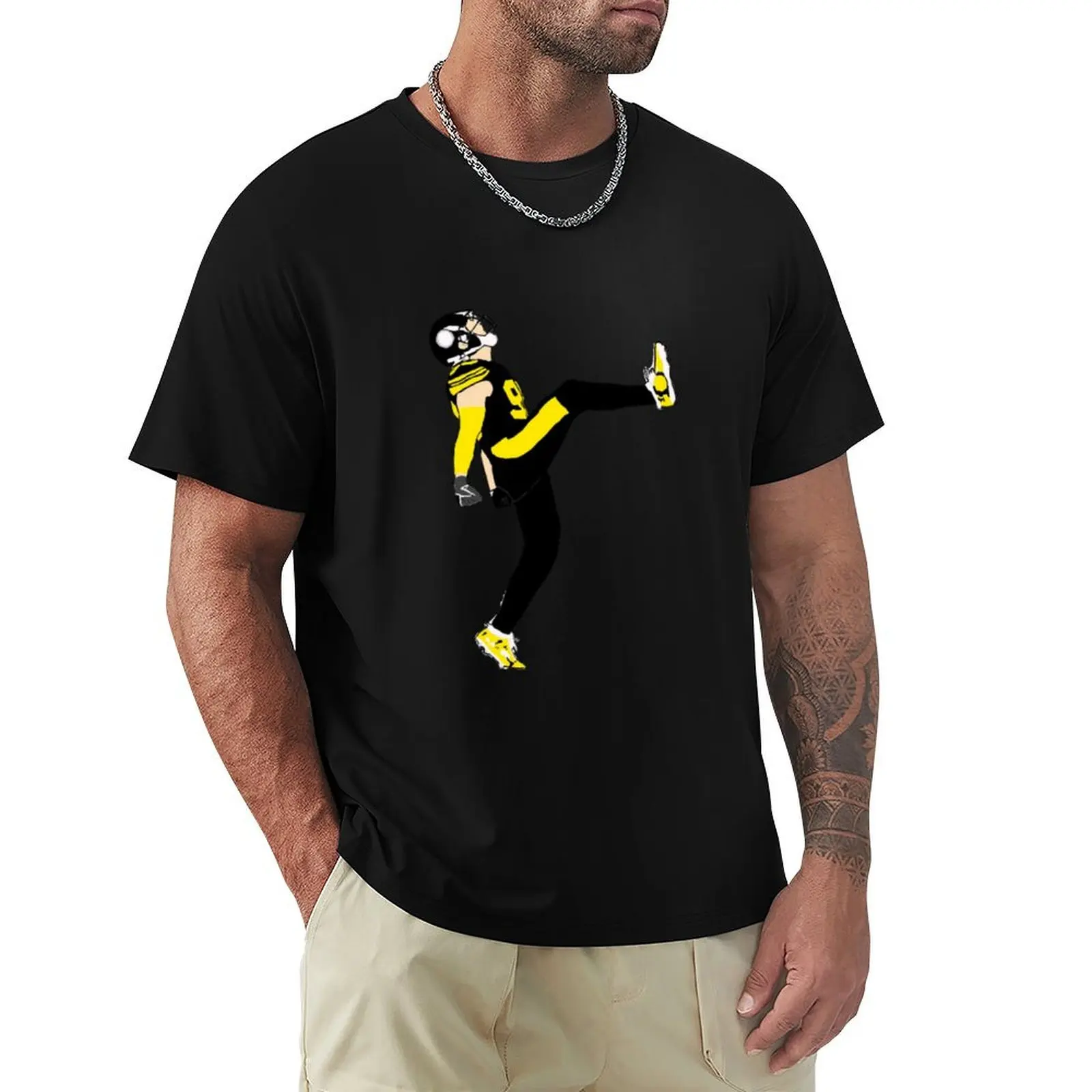 

TJ Watt Kick T-Shirt blue lock valentines boutique clothes Short sleeve tee summer 2025 t shirt men