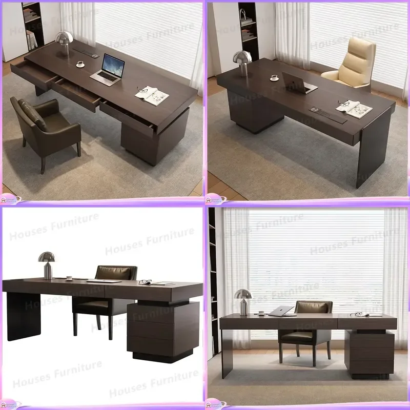 Modern L Shaped Office Desk Wooden Computer Table Executive Manager Workstation Large Writing Desk Home Office Furniture