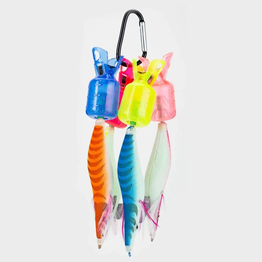 9Pcs Safe Anti-Scratch Squid Jig Hook Cover Resistant With Carabiner Hook Safety Sleeve Plastic Fishing Lure Hook Protector