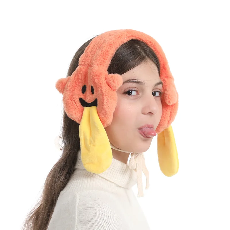 겨울용 미니소 악마 귀마개, 심플하고 다용도로 활용 가능한 겨울용 플러시 귀마개, 방풍 및 보온 기능을 갖춘 야외용 동파 방지 귀마개