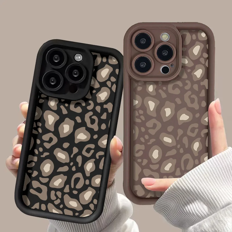 Leopard Case For iPhone 11 Cover iPhone 12 13 14 15 Pro Max X XR XS Max 7 8 Plus SE 2020 2022 Soft Shell Shockproof Phone Bumper image 3