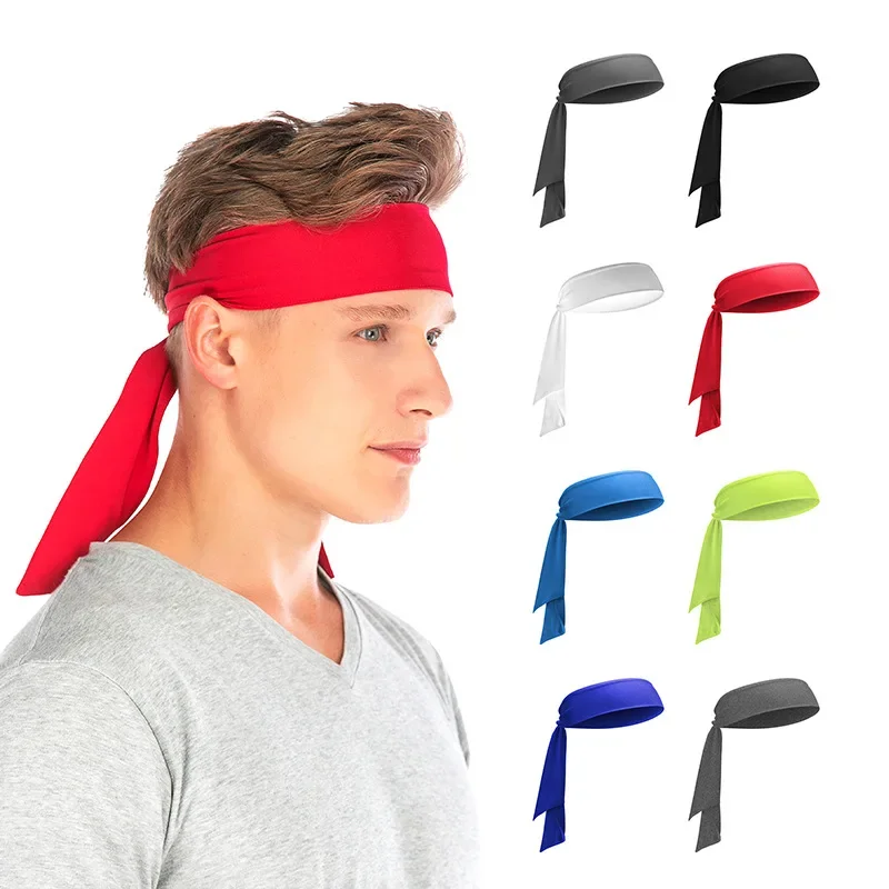 1pc Solid Color Tennis Headband Sweatband Stretch Elastic Fitness Gym Running Yoga Hair Bands Men Women Outdoor Sports Headband