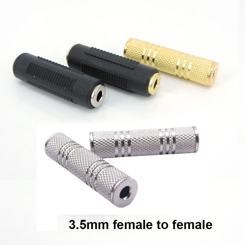 3.5mm Jack Coupler Gold Plated 3.5 mm Female to 3.5mm Female Jack plug audio Stereo Coupler Socket Adapter connectors