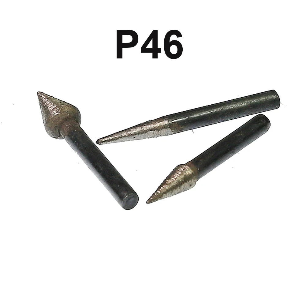 3 piezas de punta abrasiva de molienda de aleación de diamante sinterizado cónico OD 6mm/8mm/12mm para tallado de grabado de piedra