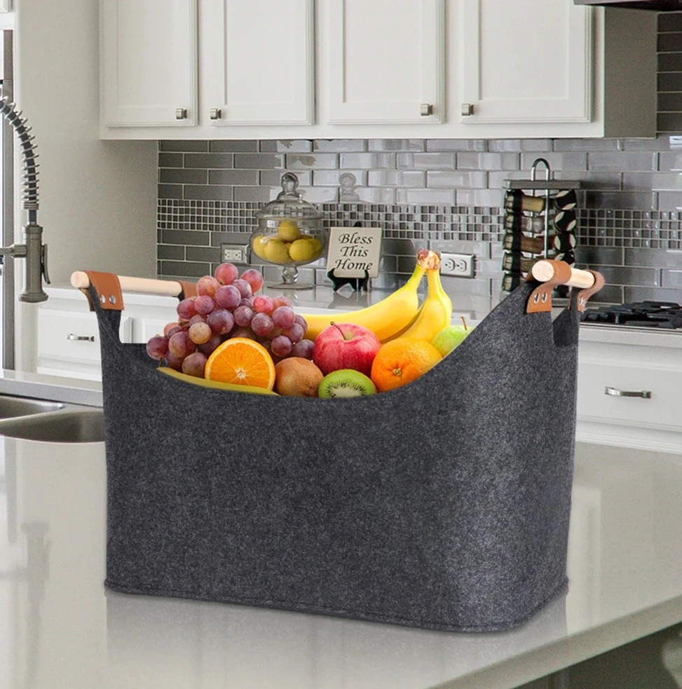 

for Fireplace & Wood Stove Firewood Box Large Capacity 57 L Foldable Wood Basket Foldable Clothes Storage Basket