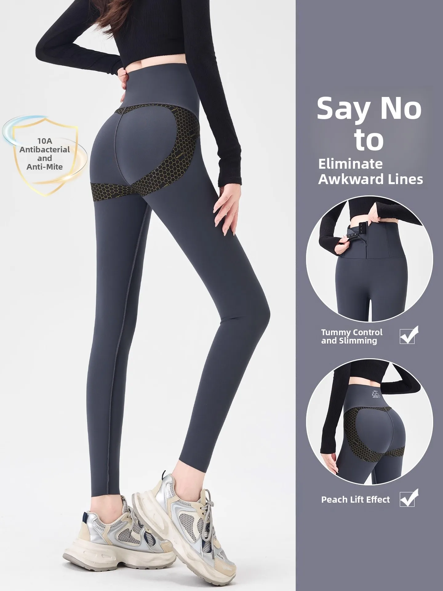 

ey High-Waisted Women's Yoga Pants Fitn arkskin Tightening Tummy Control Butt Lifting Long Leggings Autumn New Arrival