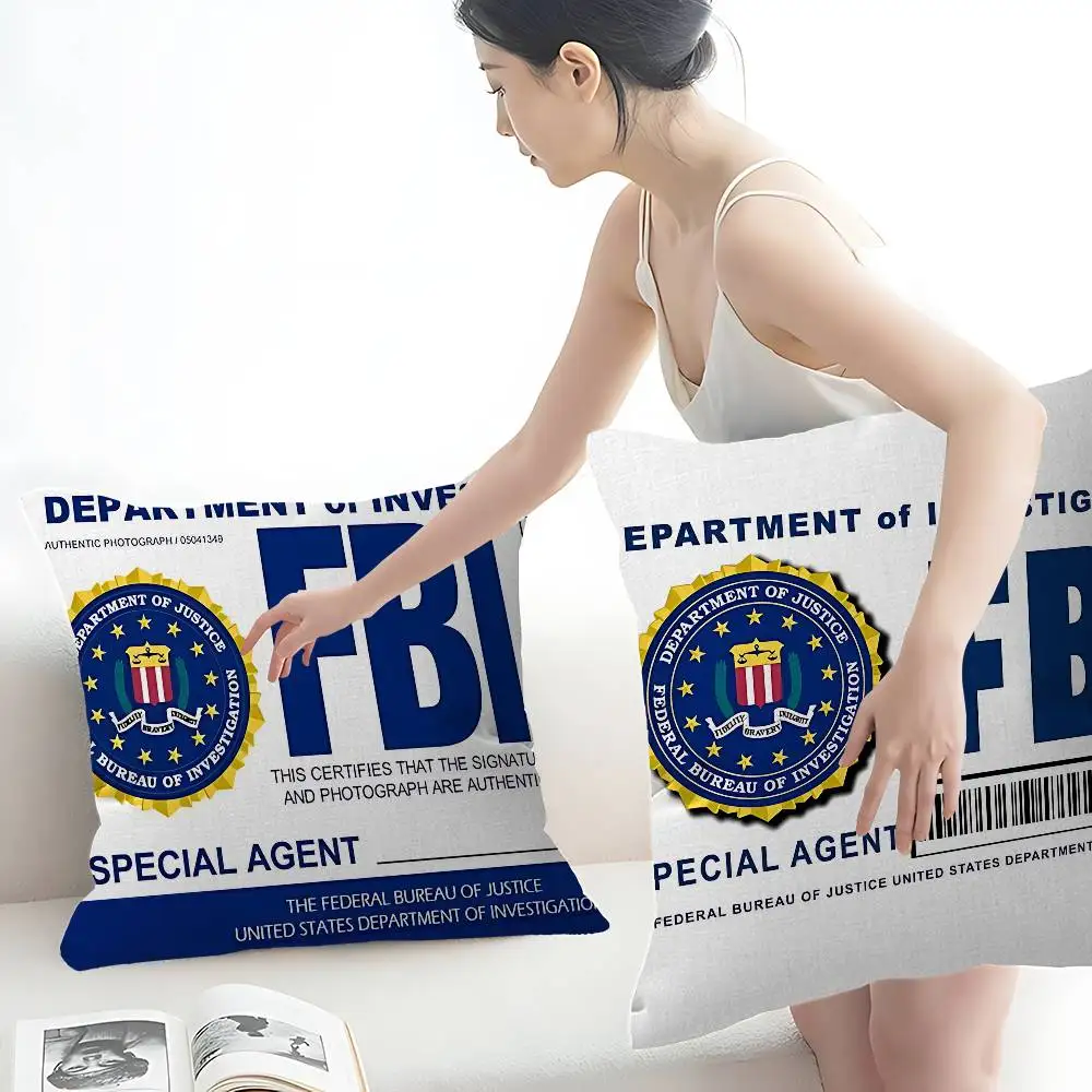 Police FBI Matte Film pillow cover sofa cushion cover home room decoration children gift