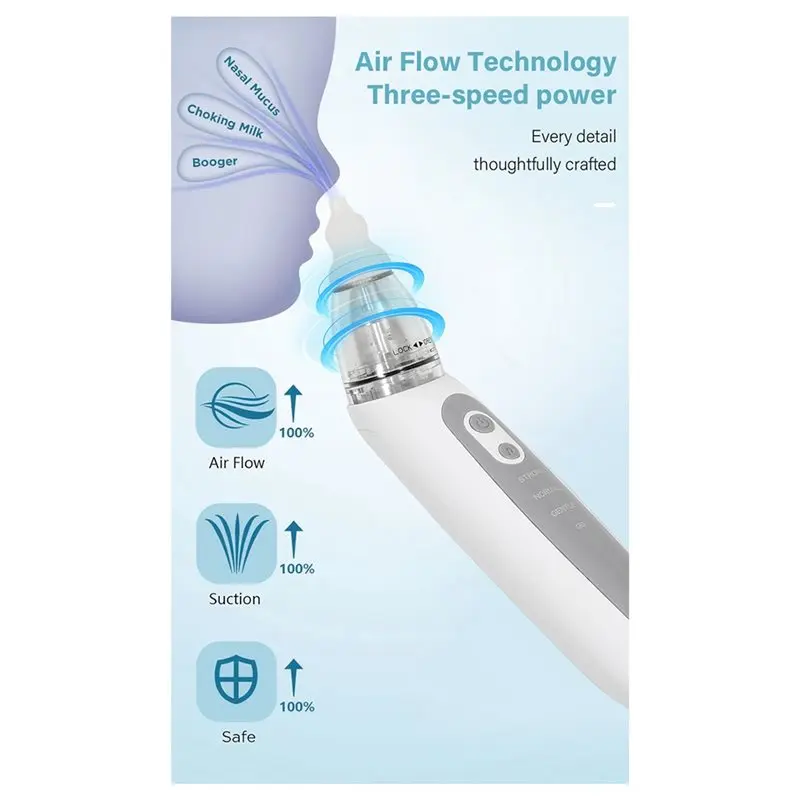 A83X-Baby Electric Nasal Aspirator Newborn Baby Nasal Aspirator Charging Version Suck Out Prevent Nasal Congestion