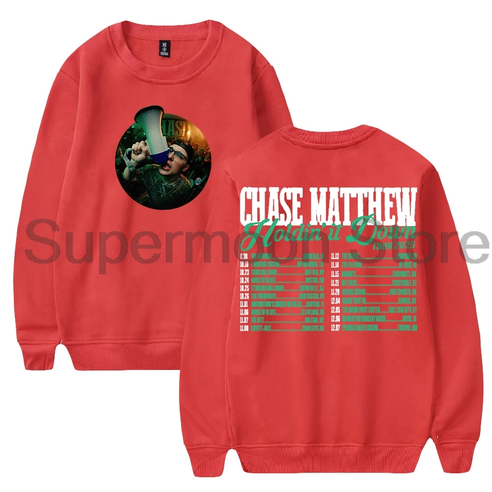 سترة تشيس ماثيو هولدمين إت داون تور 2025 بياقة دائرية وأكمام طويلة ملابس الشارع الشهير للنساء والرجال