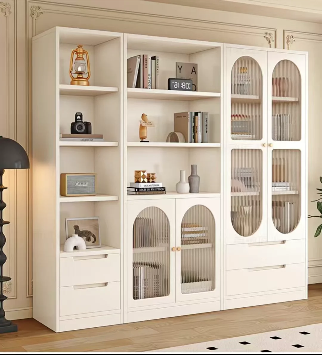 

High End Luxury Modern Modular Durable Living Room Storage Cabinet And Wood Bookshelf For Apartment School Home Furniture