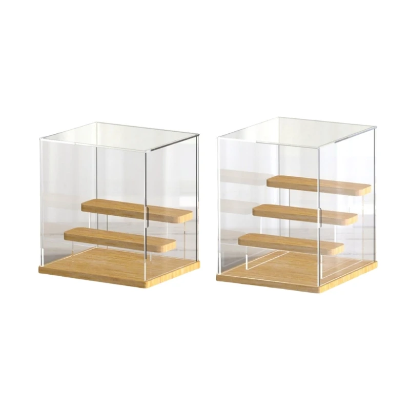 Freestanding Acrylic Case for Displaying Small Collectibles Figures Toy Holder