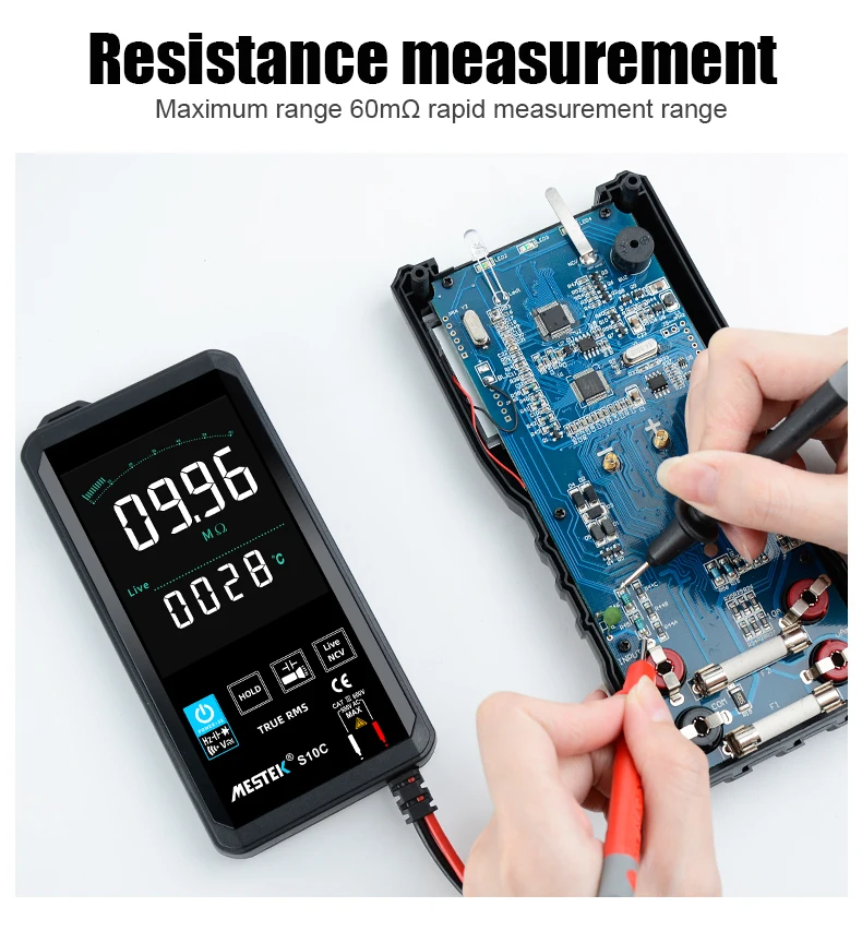 6000 liczy dotykanie kolorowy ekran zawód inteligentny cyfrowy multimetr Temp Voltager częstotliwość pojemność miernik rezystancji narzędzie