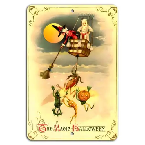 Aventura encantada de Halloween: The Magic Voyage - Letrero de aluminio y estaño