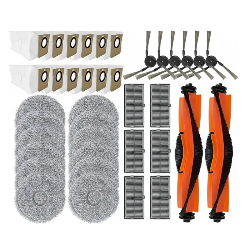 

A98G-For Xiaomi For Mijia M40 Replacement Main Brush Side Brush HEPA Filter Mop Pads Dust Bag Accessories Spare Parts