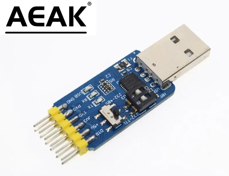 AEAK 6 in 1 CP2102 USB to TTL 485 232 Huzhuan 3.3V / 5V compatible Six multifunction serial module