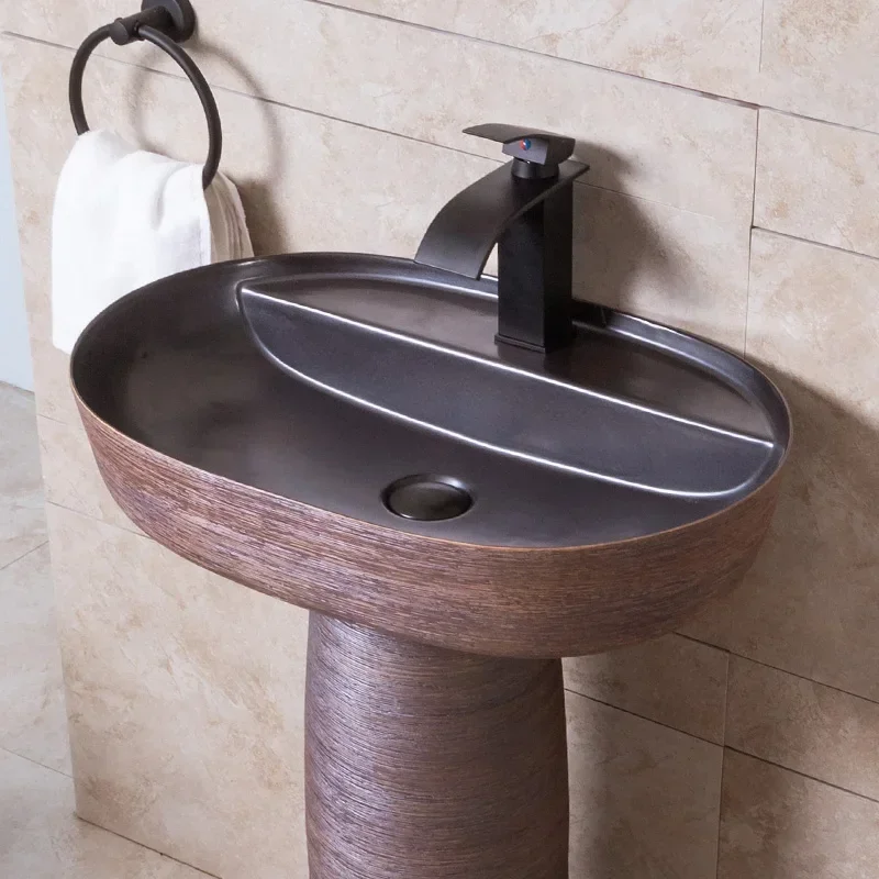 

~Outdoor Wash Basin Courtyard Garden Pool Outdoor Bathroom Column Type Washbasin Floor Type Small Apartment Retro