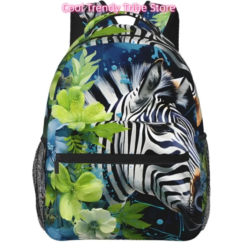 

laptop bag back to school Summer Cartoon Zebra Lightweight Laptop Backpack Lightweight Multipurpose Travel Casual Daypack Unisex