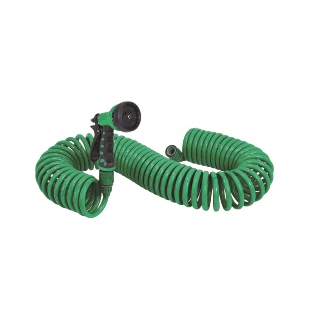7.5/15/30 Retractable Curly Garden Hose With Multi-mode Spray  Portable Lightweight Coil Water Pipe For Outdoor Gardening Cl
