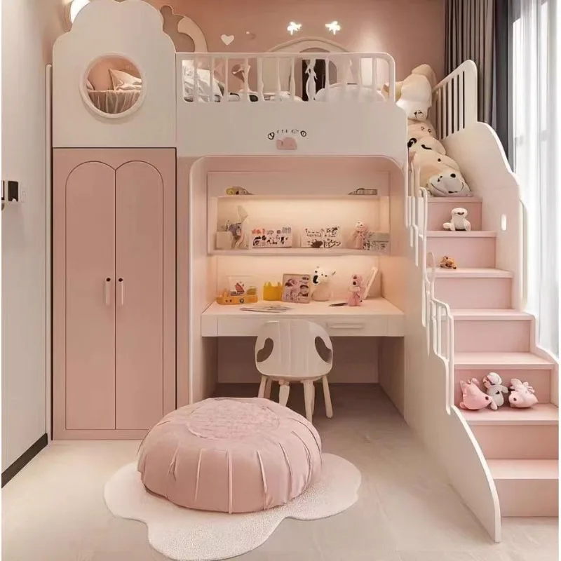 Luxuce Stairs Normal Kids Beds Decker Guardrail Single Modern Girls Children Beds Princess Single Camas Infantile Furniture Home - Image 2